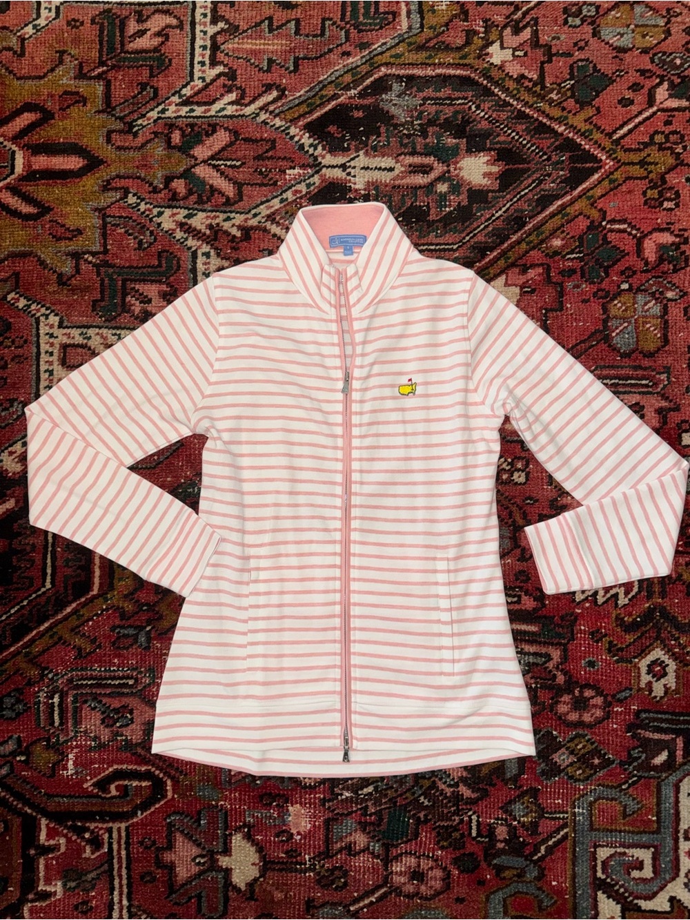 Masters 2026 Striped Pink Full-Zip Jacket with masters  Logo - Women